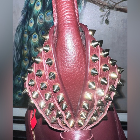 EUC Christian Louboutin Eloise Hobo Shoulder, Maroon Color - Picture 13 of 16